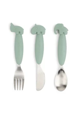 Lot de 3 couverts silicone vert Done by Deer