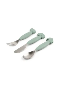 Lot de 3 couverts silicone vert Done by Deer