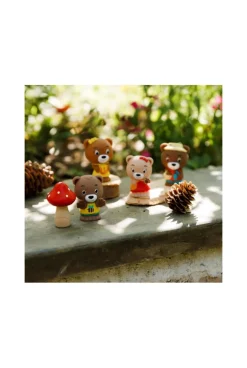 Lot de 4 personnages ours Browny Klorofil