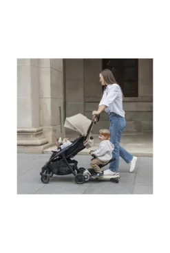Lot Poussette Stroll Lite taupe + Connecteur