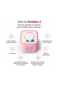 Mon premier coffret Toniebox 2 rose fleur