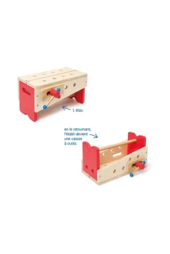 Petit établi et caisse à outils portable Bricoltou Oxybul