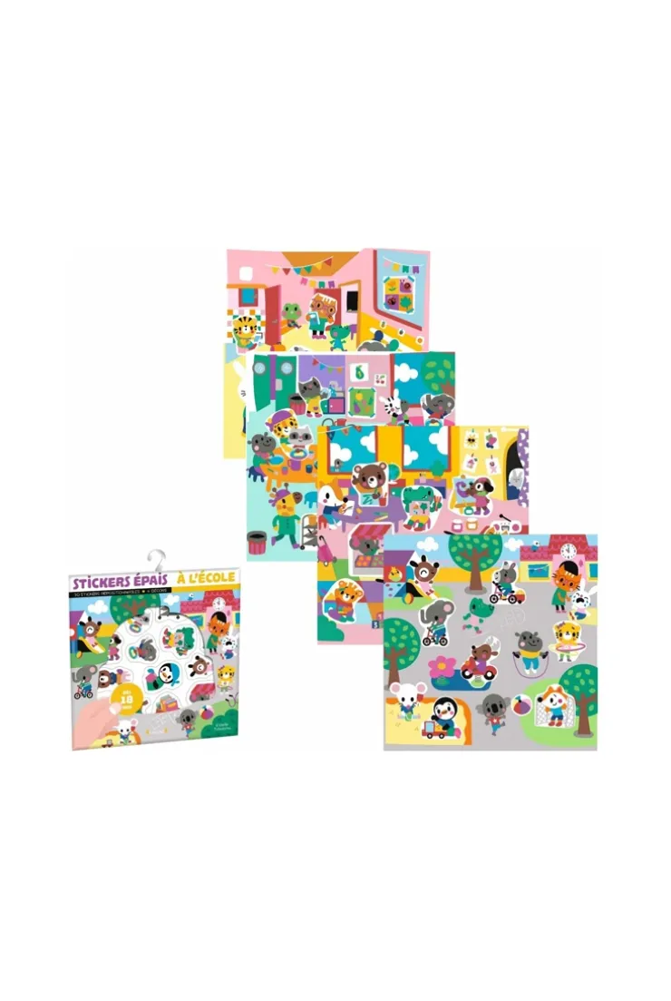 Pochette Stickers épais, à l'école - Gründ