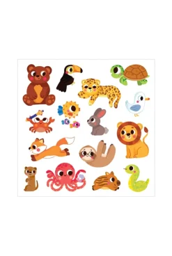 Pochette Stickers épais, animaux - Gründ