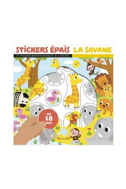 Pochette Stickers épais, la savane