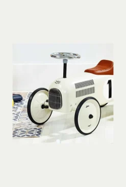 Porteur en métal vintage blanc crème Vilac