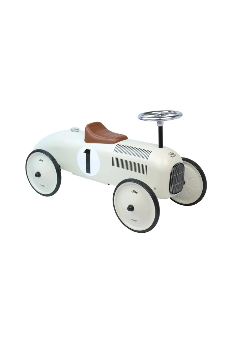 Porteur en métal vintage blanc crème Vilac