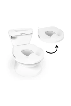 Pot et mini-toilettes avec réducteur blanc