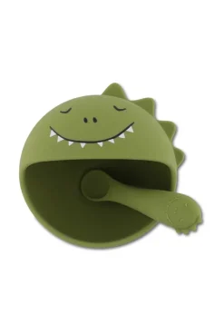 Premier set repas bébé assiette et cuillère, Mr dino