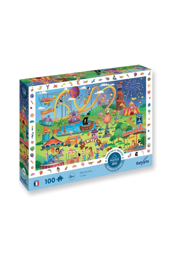 Puzzle 100 pièces Cherche et trouve Fête Foraine Sentosphère