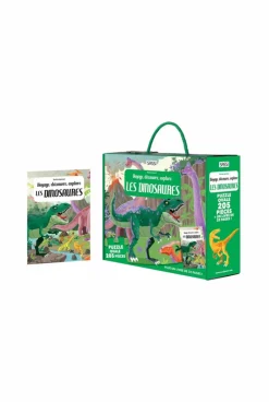 Puzzle et livre Les Dinosaures Coffret Découverte Sassi
