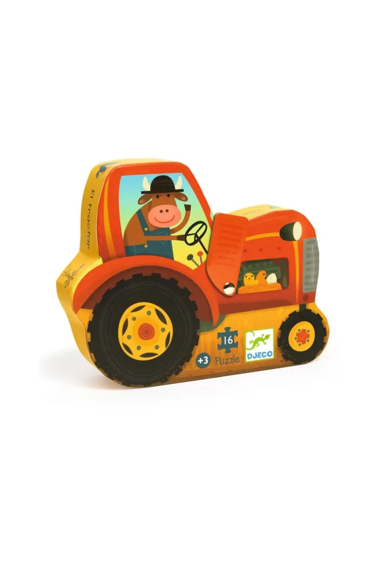 Puzzle Le Tracteur 16 pièces Djeco
