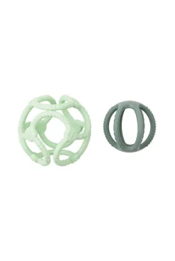 Set de 2 balles en silicone vert menthe Nattou