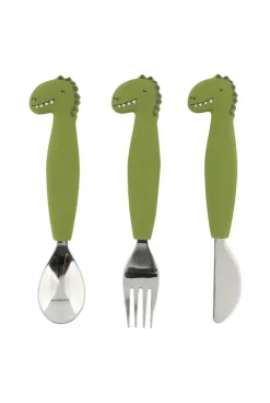 Set de 3 couverts en silicone Dinosaure TRIXIE