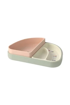 Set de vaisselle en silicone 3 pcs Cerise Happy Fruits, Rose, Kaki clair, écru LÄSSIG