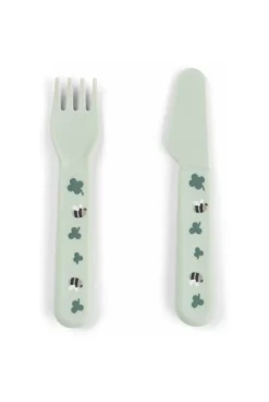 Set repas 4 pièces assiette compartimentée, gobelet, couverts
