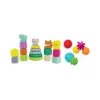 Set sensoriel 24 pièces balles, animaux, cubes et pyramides à empiler Infantino
