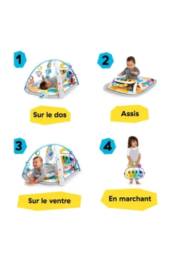 Tapis d'éveil piano 4 en 1 Kickin'Tunes Music Discovery gym Baby Einstein