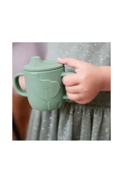 Tasse d'apprentissage Elphee vert Peekaboo Done By Deer