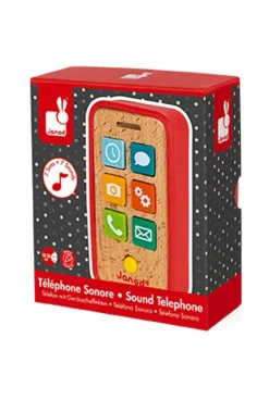 Téléphone sonore bois et silicone Janod