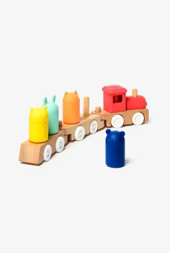 Train des 4 animaux en bois et silicone Oxybul