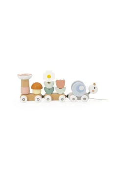 Train en bois escargot fleurs et champignons Janod