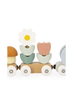 Train en bois escargot fleurs et champignons Janod