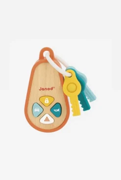 Trousseau de clés sonores en bois et silicone