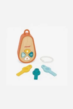 Trousseau de clés sonores en bois et silicone