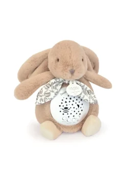 Veilleuse Lapin musicale et à projection d'étoiles Beige Doudou & Compagnie