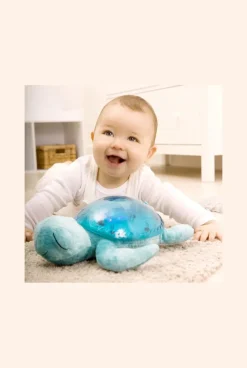 Veilleuse rechargeable Tortue Aqua bleu projection lumineuse et musicale Cloud B