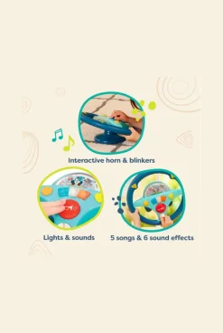 Volant interactif sonore et lumineux Battat